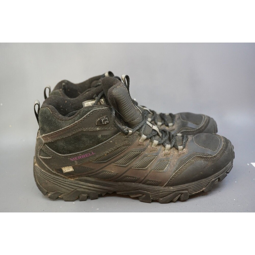 Merrell Moab FST Ice+ Thermo Black Waterproof Winter Hiking Boots Womens Sz 10